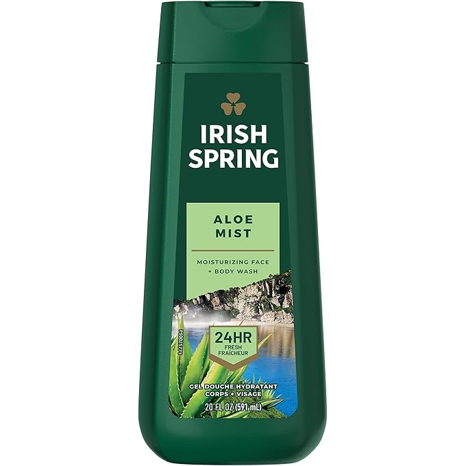 غسول جسم Irish Spring، ألوفيرا، 18 أونصة سائلة (عبوة من 6 قطع)